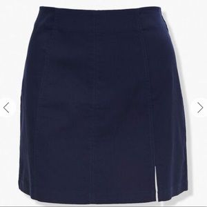 Forever 21 Navy blue/ denim mini pencil skirt